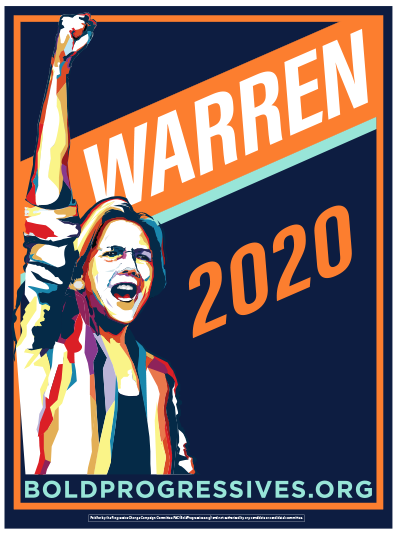 18"x24" Elizabeth Warren 2020 poster